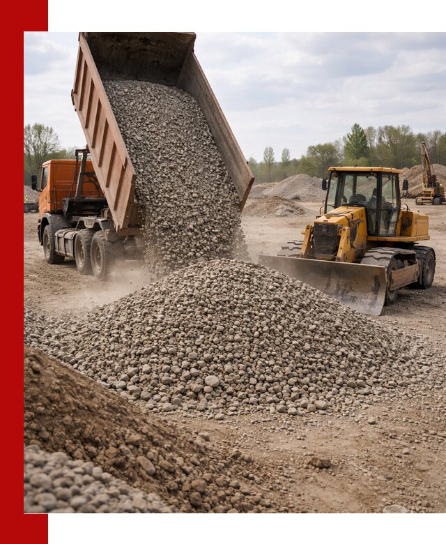 Доставка гравийного щебня фракции 40-70 в Коврове