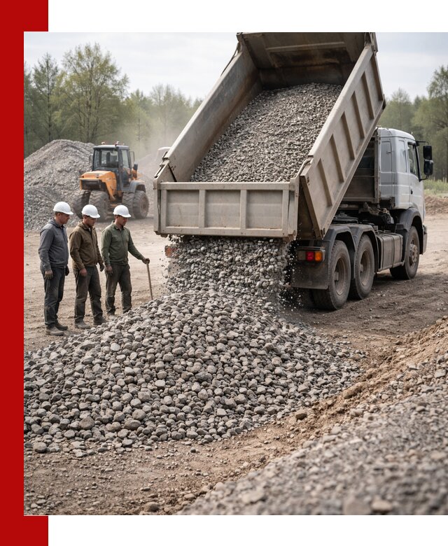 Доставка гравийного щебня фракции 70-120 в Коврове