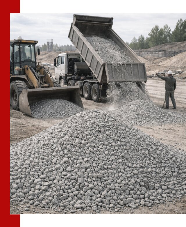 Доставка известнякового щебня фр. 5–20 в Коврове