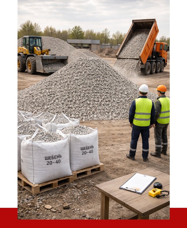 Известняковый щебень 20-40 в Коврове от 2149 р. ПРОНЕРУДКвр