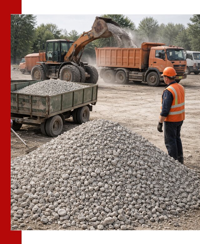 Доставка известнякового щебня фракция 20–40 в Коврове