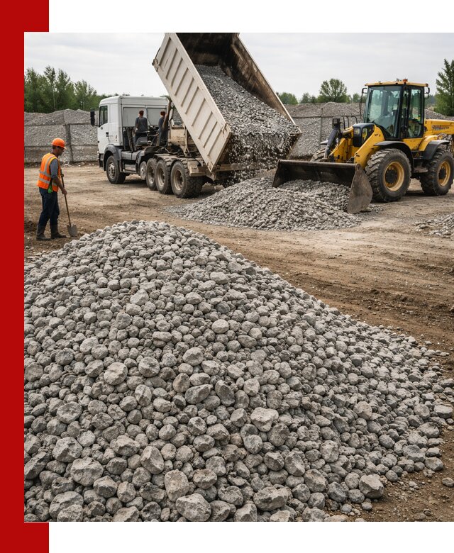 Доставка бетонного щебня фракции 40-70 в Коврове