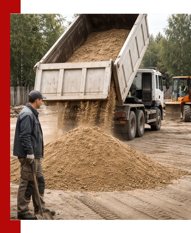 Доставка и продажа песка с разгрузкой в Коврове