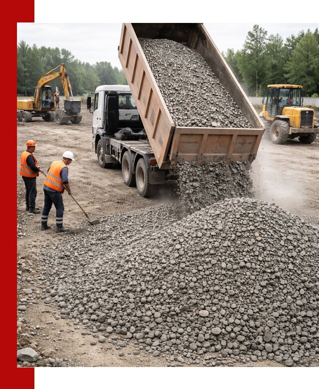 Доставка гравия фракции 40-70 в Коврове оптом и в розницу