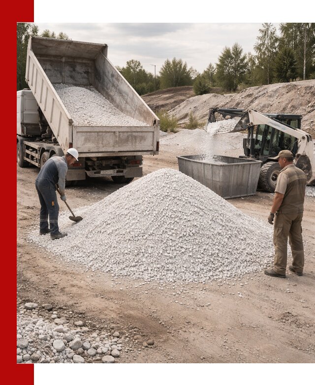 Доставка и продажа белой мраморной крошки в Коврове