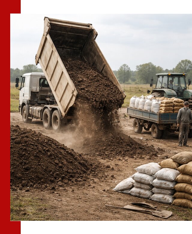 Доставка грунта и удобрений оптом в Коврове для сельхоз и строительства