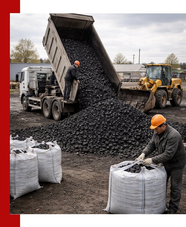 Доставка каменного угля в Коврове оптом и в розницу