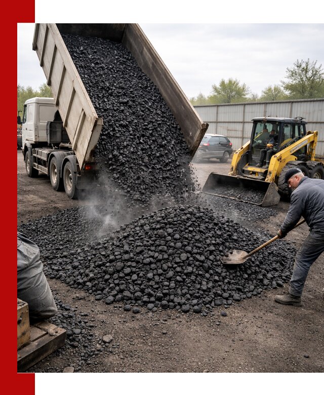 Доставка угля орех в Коврове оптом и в розницу