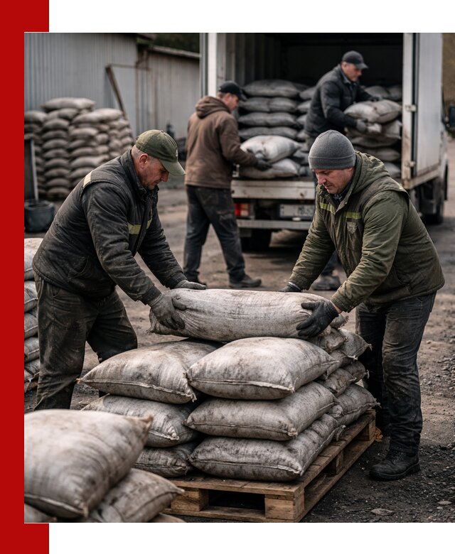 Доставка угля в мешках по выгодным ценам в Коврове