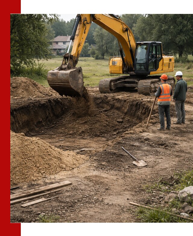 Рытье котлована под фундамент в Коврове (быстро и недорого)
